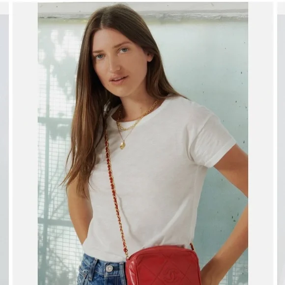 MADEWELL Whisper Cotton Crewneck Tee White Women’s Medium - Picture 2 of 7